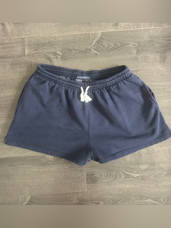 Brandy Melville Pants - Brandy Melville Navy Blue Fleece Sweat Shorts Elastic Drawstring Waist /One Size